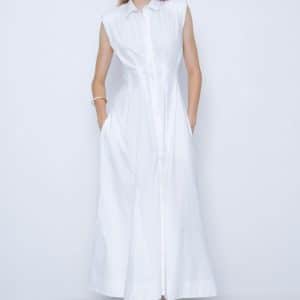 Vestido midi de algodón